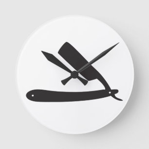 barberwinkel razor ronde klok