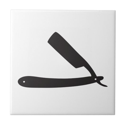 barberwinkel razor tegeltje (Voorkant)