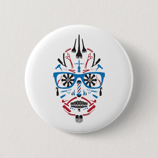 barberwinkel ronde button 5,7 cm (Voorkant)