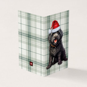 Barbet Christmas Chien Vert Vacances Plaid