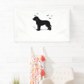 Barbet Dog - Halloween Moon Silhouette Oversized T Spandoek (Insitu)
