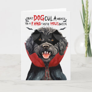 Barbet Hond Grappig Count DOGcula Halloween Feestdagen Kaart
