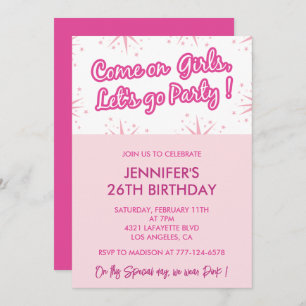 Barbi 26e anniversaire invitations fun branché fil