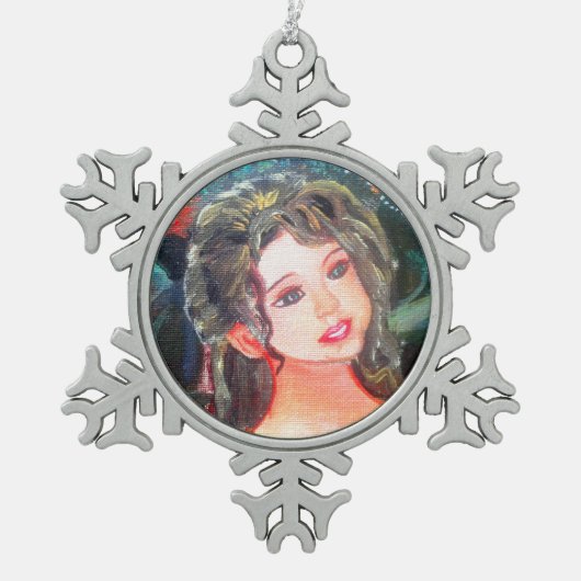 Barbi Tin Sneeuwvlok Ornament (Voorkant)