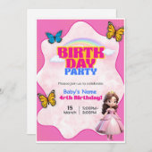 Barbie Birthday Invitation  (Devant / Derrière)