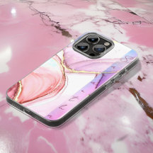 Barbie roze geïnspireerd glitter steen marmer naam