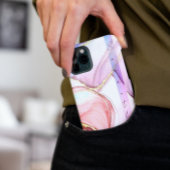 Barbie roze geïnspireerd glitter steen marmer naam Case-Mate iPhone case