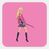 Barbie Vierkante Sticker (Voorkant)