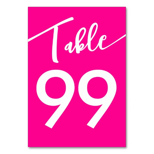 Barbiecore Heet Roze Wit Kalligrafie Bruiloft Kaart (Achterkant)