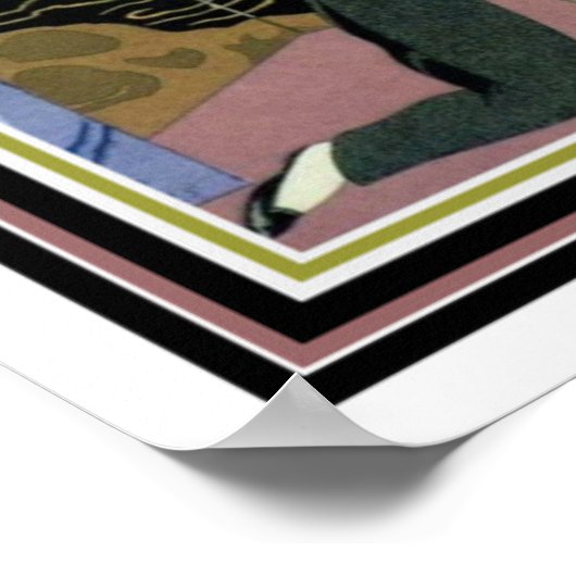 Barbier Art déco Imprimer 13 x 19 (Coin)