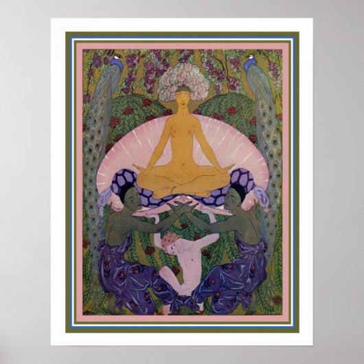 Barbier Art Déco "La naissance de Vénus" 16x20 (Devant)