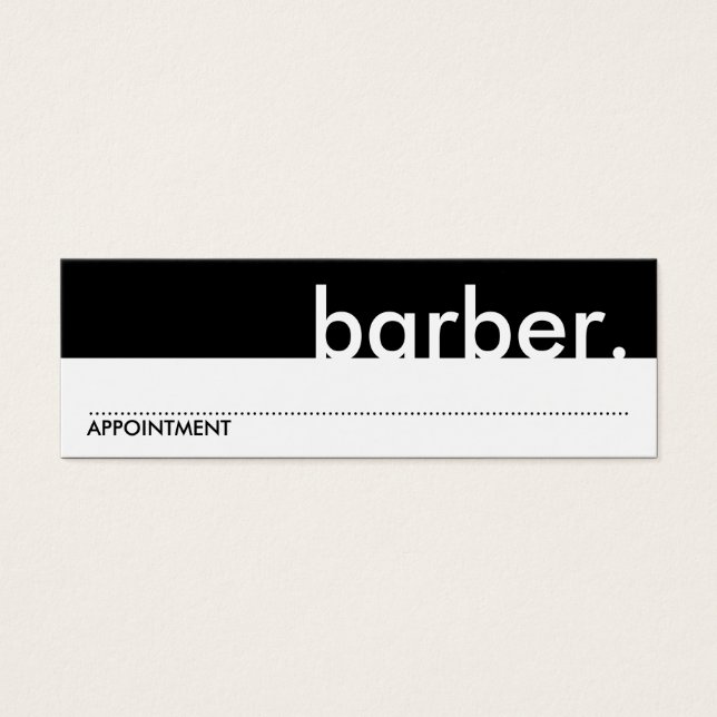 barbier. (Carte de rendez-vous) (Devant)