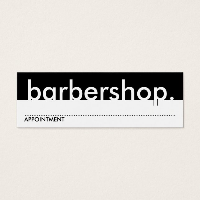 barbier. (Carte de rendez-vous) (Devant)