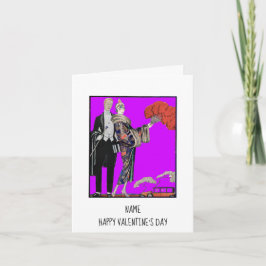  Barbier Couple Paarse Valentijnsdag Card Kaart