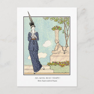 Barbier French Art Deco Mode Beau Temps Briefkaart