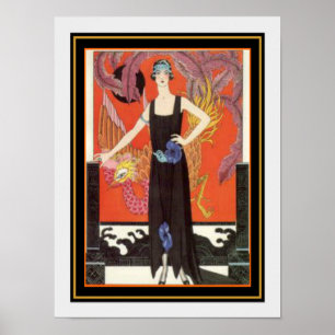 Barbier "Glam Girl" Art Deco 12 x 16 Poster
