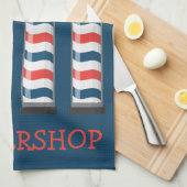 Barbier moderne Poles Bar Serviette Personnaliser (Quart Plié)