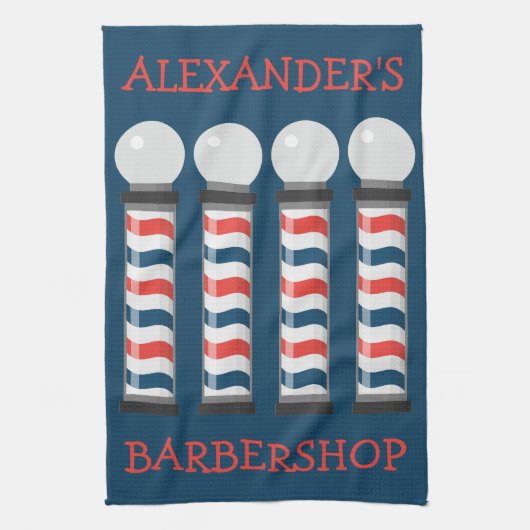 Barbier moderne Poles Bar Serviette Personnaliser (Vertical)