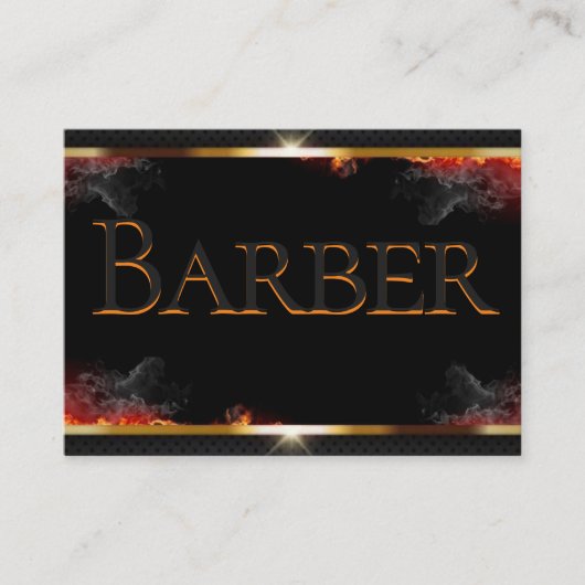 Barbier noir, gris, Carte de visite or (Devant)