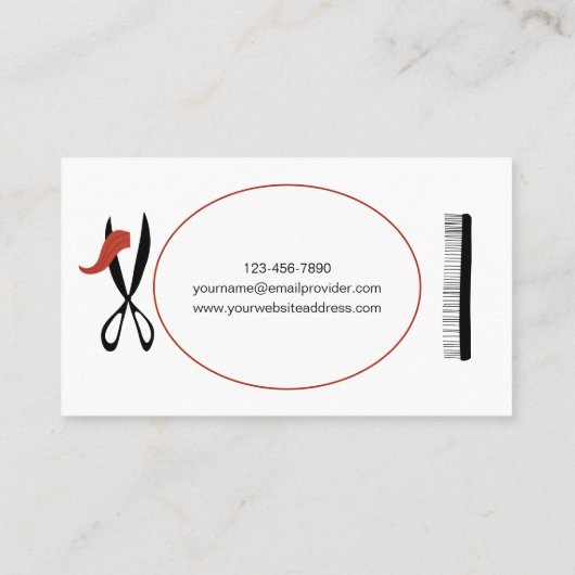 Barbier ou Carte de visite de coiffeur (Dos)