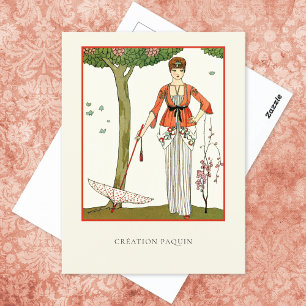 Barbier Paquin Franse Mode Briefkaart