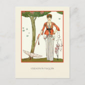 Barbier Paquin Franse Mode Briefkaart (Voorkant)