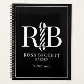 Barbier Pole Barbier Noir Blanc Rendez-vous (Devant)