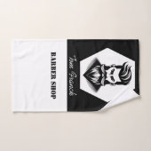Barbier professionnel Boutique noir et blanc Barbe (Serviette à main)