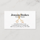 barbier professionnel cartes de visite (Dos)