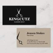 barbier professionnel cartes de visite (Devant / Derrière)