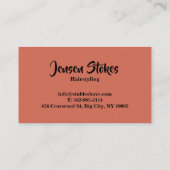 barbier professionnel cartes de visite (Dos)