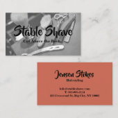 barbier professionnel cartes de visite (Devant / Derrière)