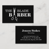 barbier professionnel cartes de visite (Devant / Derrière)