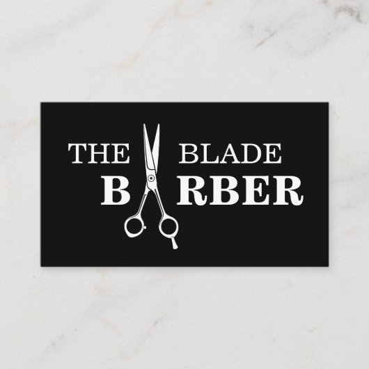 barbier professionnel cartes de visite (Devant)
