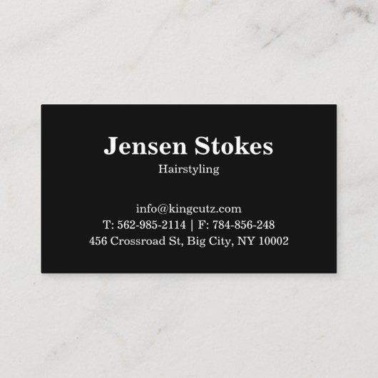 barbier professionnel cartes de visite (Dos)