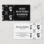 barbier professionnel cartes de visite (Devant / Derrière)