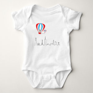 Barboteuse de bébé avec l'horizon du monde