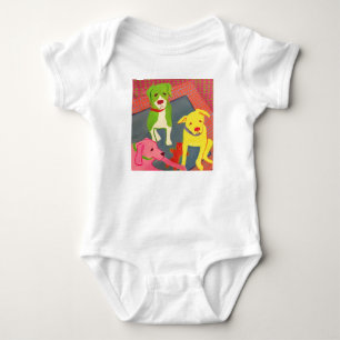 Barboteuse drôle de bébé de chiens