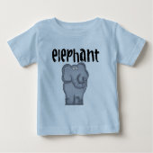 Barboteuse grise de bébé d'éléphant (Devant)