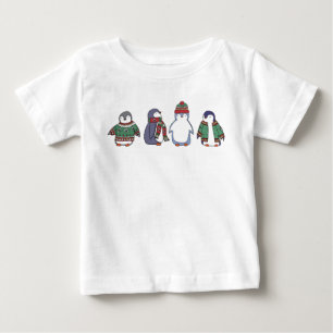 Barboteuse hivernale de bébé de pingouins