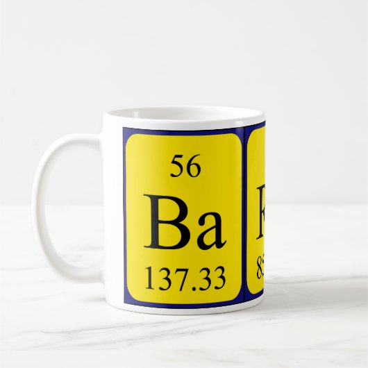 Barbra périodique nom de table mug (Gauche)