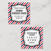 barbres stijl vierkant loyaliteit vierkante visitekaartje (Voorkant / Achterkant)