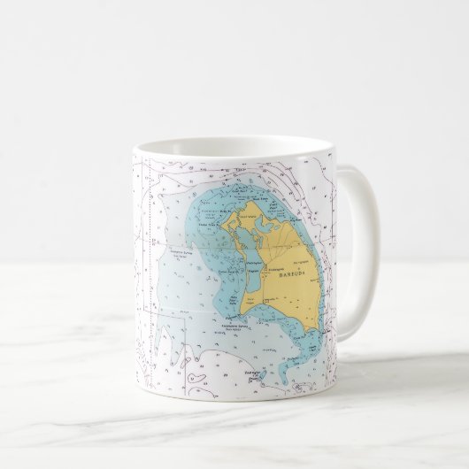 Barbuda Zeekaart Mok (Voorkant rechts)