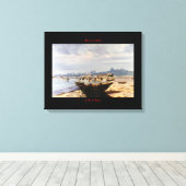 Barca en la playa canvas afdruk (Insitu (Houten vloer))