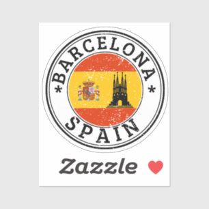 Barcelon Seal Sticker Ronde Vlag Voor Laptop Boek.