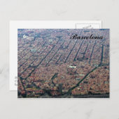 Barcelona Aerial Briefkaart (Voorkant / Achterkant)