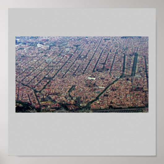 Barcelona Aerial Poster (Voorkant)