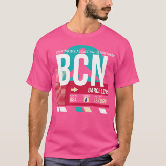 Barcelona BCN Airport Code Bagage Label 3 T-shirt