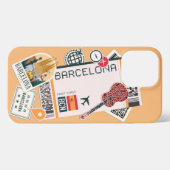 Barcelona Boarding Pass iPhone Hoesje (Achterkant horizontaal)