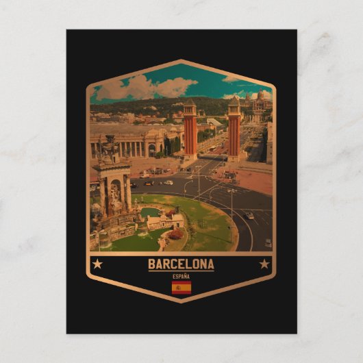 Barcelona Briefkaart (Voorkant)